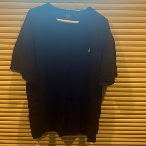 Polo Ralph Lauren S/S V neck t-shirt in size 2XLT.  Black with lime green horse.